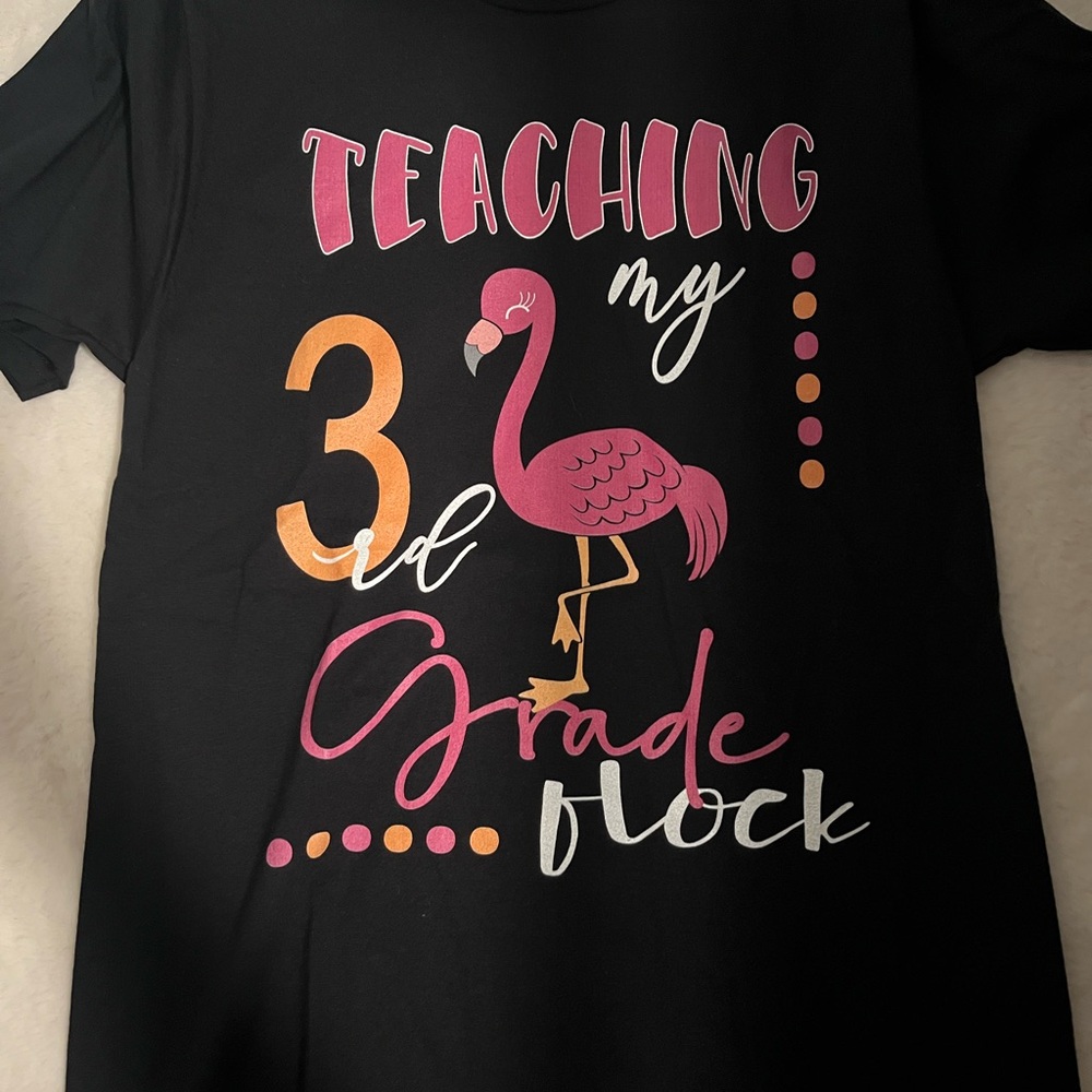 Flamingo 3rd grade teacher shirt
